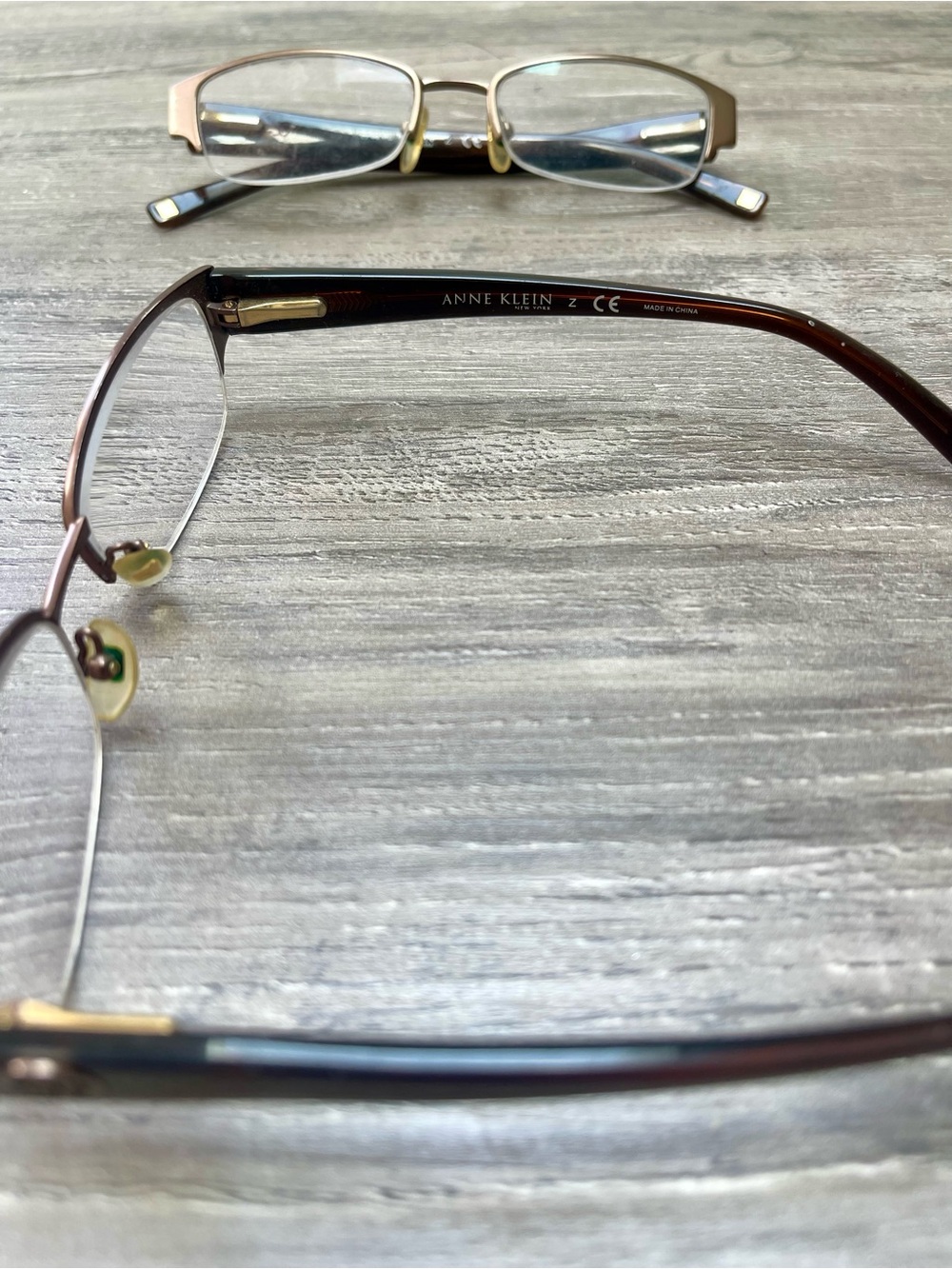 3 pairs Anne Klein Women's Semi-Rim Glasses in Brown and Teal - Picture 2 of 12